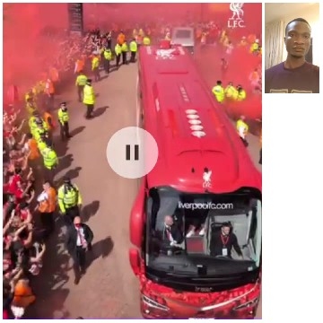 Crowd Around Liverpool Bus Celebration