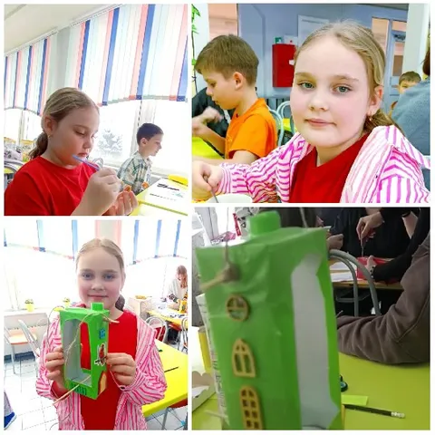 Children Engaged in Classroom Crafts