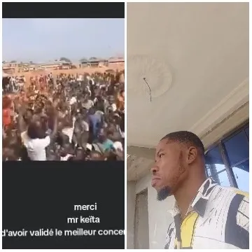 Crowd at Event and Indoor Man