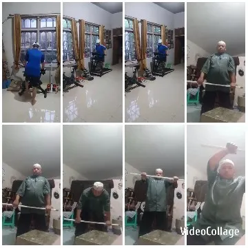 Exercising by Window and Living Room