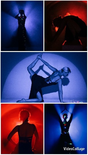 Artistic Poses with Colorful Lighting