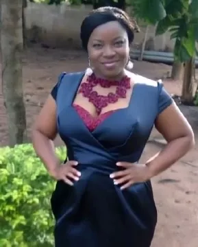 Woman in Dark Dress Outdoors