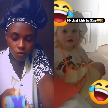 Focused Person and Chef Hat Child