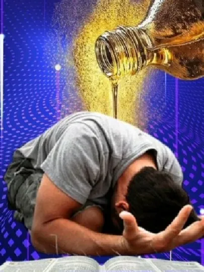 Person in Prayer Pose with Oil