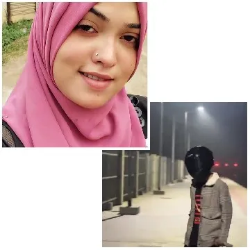 Smiling in Hijab and Night Street