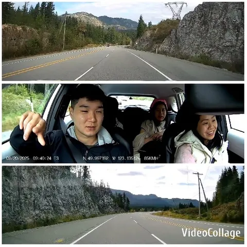 Car Interior with Mountain View