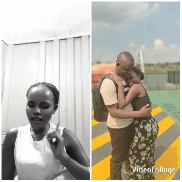 Black and White Woman and Embracing Couple