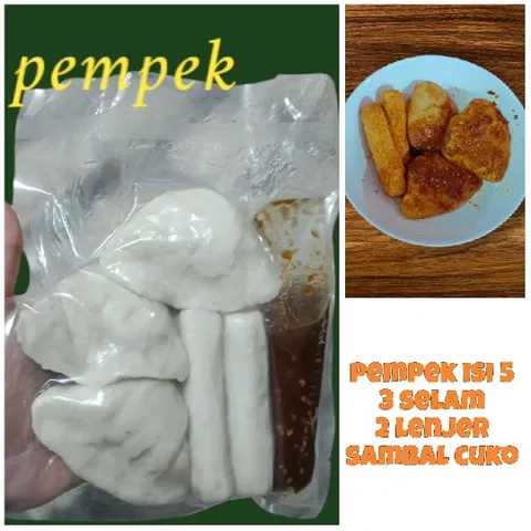 Packaged Pempek with Brown Sauce