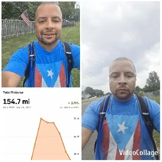 Person Smiling by American Flag