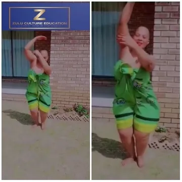 Dancing Pose in Green Outfit