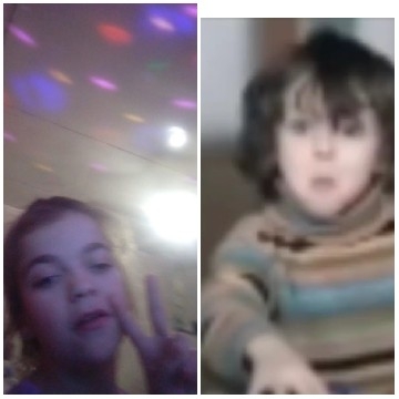 Peace Sign and Child Blurry