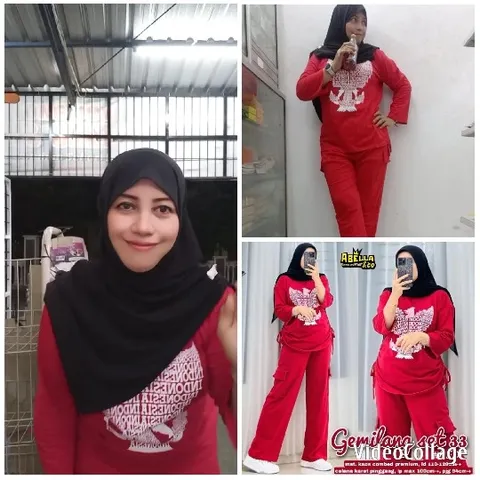 Woman in Hijab Smiling and Drinking
