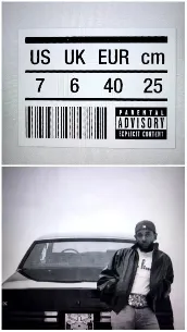 Shoe Size Label and Casual Person