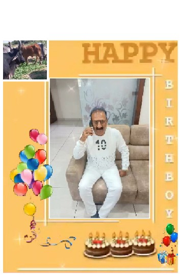 Man Celebrating with Birthday Decor