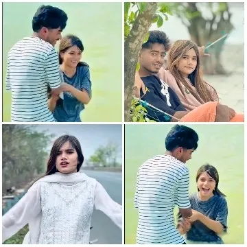 Young Couple Enjoying Outdoor Scenes