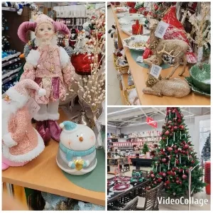Christmas Decorations in a Store