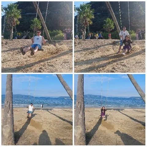 Swinging Fun on Sunny Beach