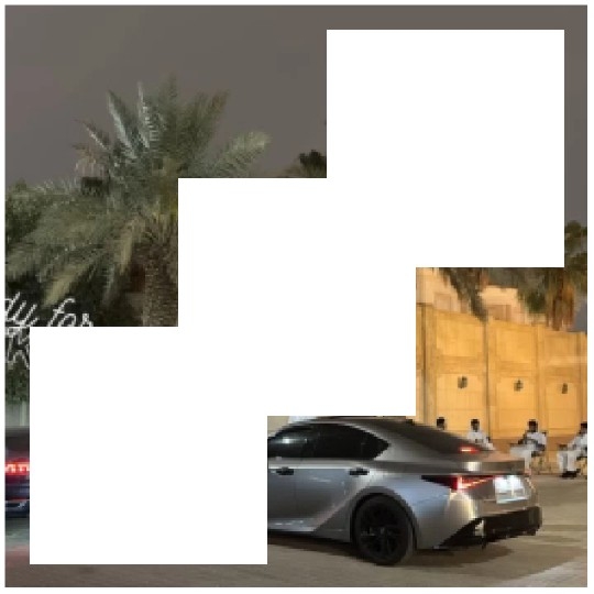 Nighttime Street with Parked Car