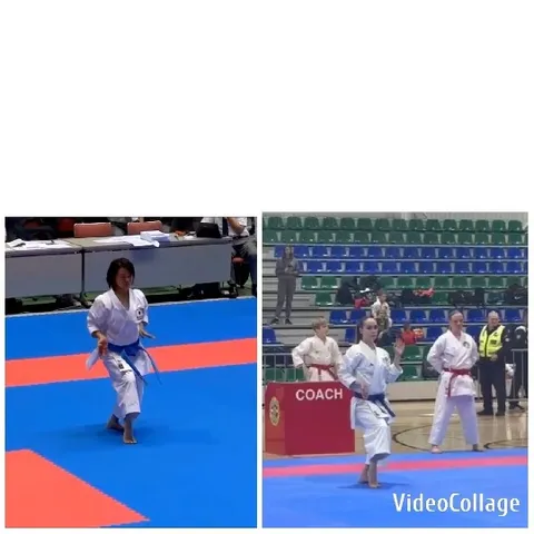 Karate Match in Gymnasium