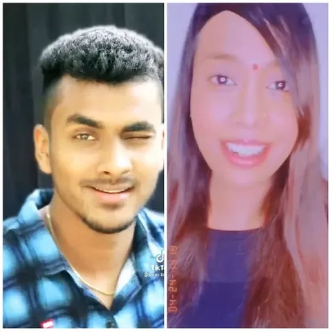 Winking Person and Smiling Individual