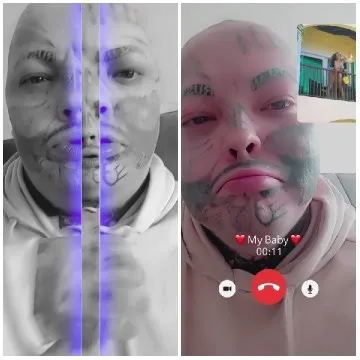 Tattooed Person on Video Call
