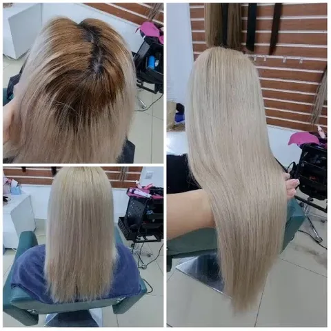 Hair Treatment Results in Salon