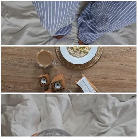Morning Routine with Food and Drinks