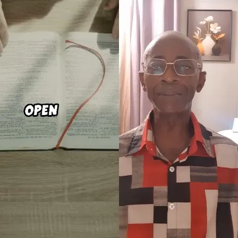 Open Book on Wooden Surface