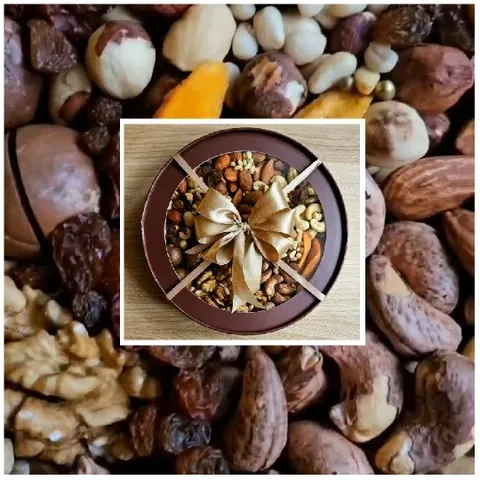 Close-Up of Nuts and Dried Fruits