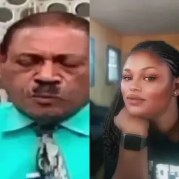 Mustached Man And Braided Hair Individual