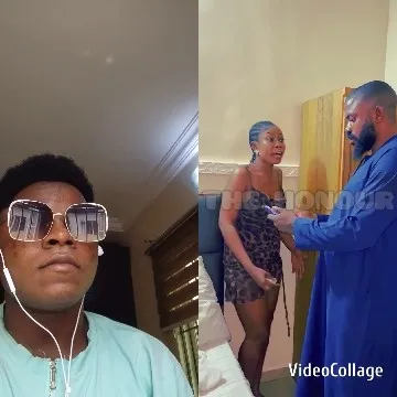 Person with Earphones and Conversation