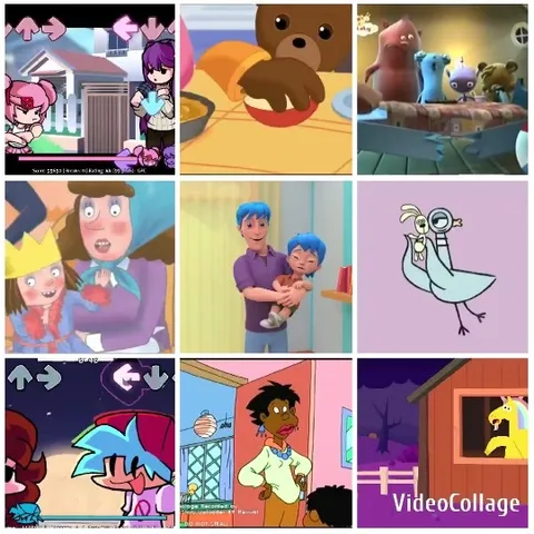 Animated Scenes with Various Characters