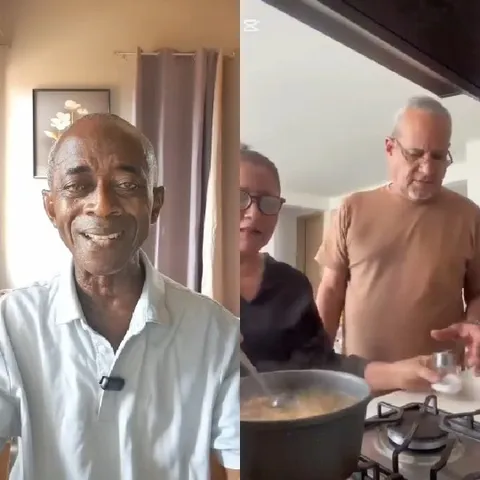 Smiling Man and Kitchen Cooking