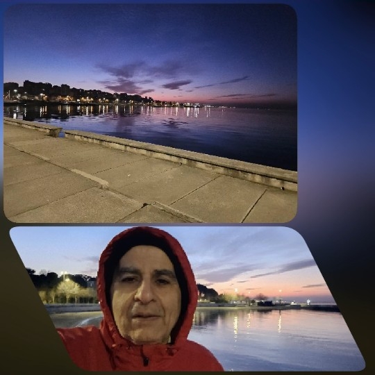 Waterfront Scene with Person