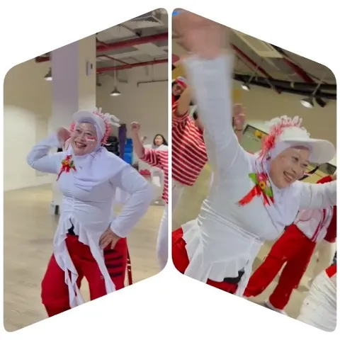 Festive Dance Party in White and Red