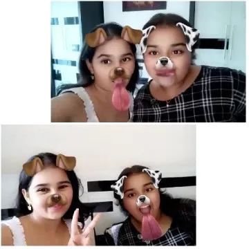 Two Friends with Dog Filters