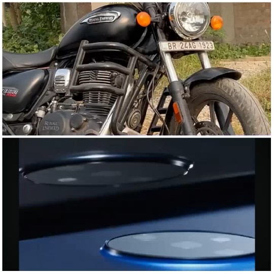 Close-Ups of Motorcycle and Device