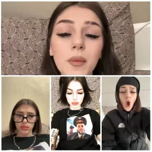 Young Woman with Varying Expressions