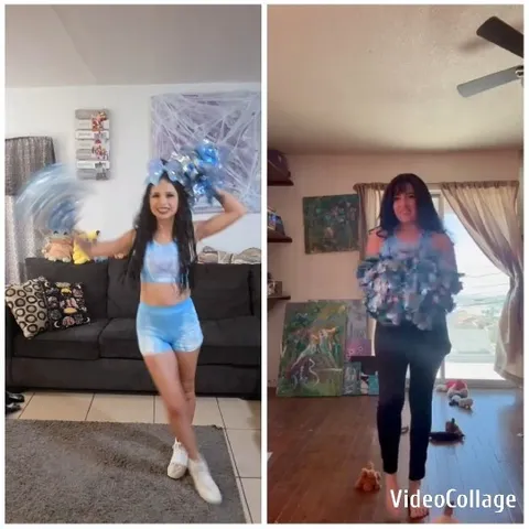 Cheerleader Outfit with Pom-Poms