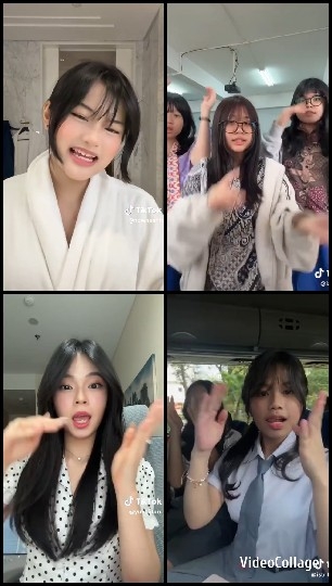 Young Women Smiling and Clapping