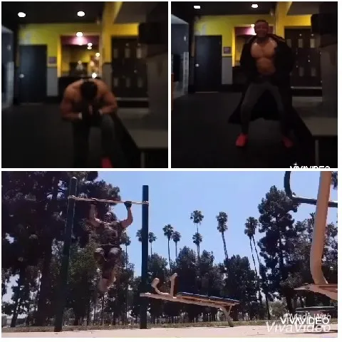 Gym Locker Room and Outdoor Workout
