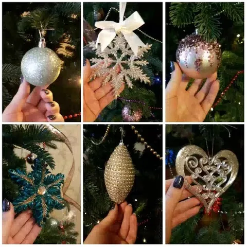 Close-Up of Colorful Christmas Ornaments