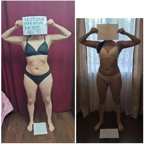 Two People Holding Signs Indoors