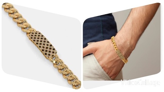Close-Up of Gold Bracelet on Arm