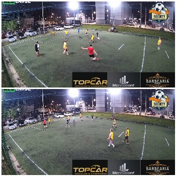 Outdoor Soccer Game Under Lights