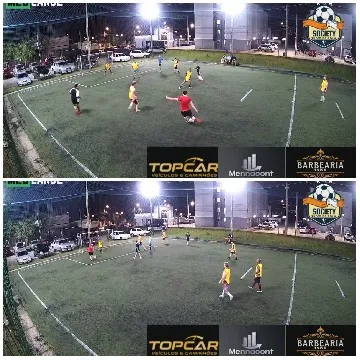 Outdoor Soccer Game Under Lights