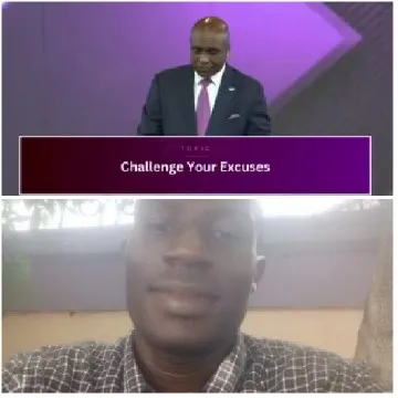 Lecture in Suit with Outdoor Selfie
