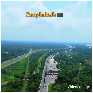 Aerial View of Highway in Bangladesh