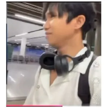 Person with Headphones Indoors
