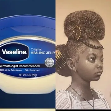 Vaseline Container and Elaborate Hair